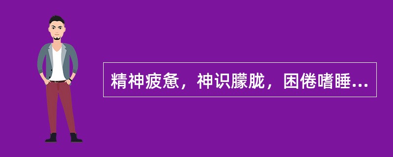 精神疲惫，神识朦胧，困倦嗜睡的临床意义是( )A、心肾阳虚B、痰湿困脾C、脾虚不