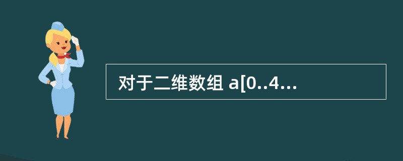  对于二维数组 a[0..4,1..5],设每个元素占 1 个存储单元,且以列