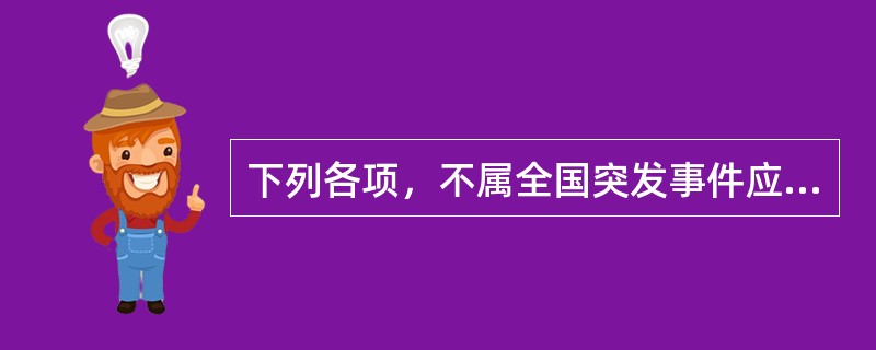 下列各项，不属全国突发事件应急预案内容的是A、突发事件应急处理技术和监测机构及其