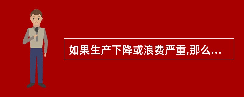 如果生产下降或浪费严重,那么将造成物资匮乏。如果物资匮乏,那么或者物价暴涨,或者