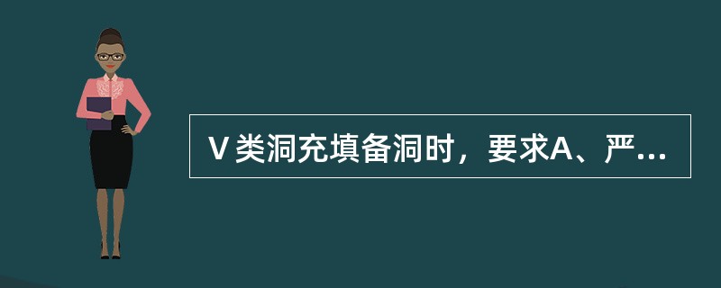 Ⅴ类洞充填备洞时，要求A、严格的抗力形B、必须做鸠尾C、底平壁直D、与牙面外形一
