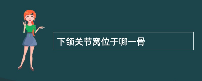 下颌关节窝位于哪一骨