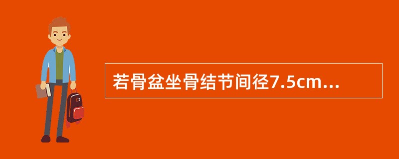 若骨盆坐骨结节间径7.5cm，应加测的骨盆径线是A、髂嵴间径B、出口后矢状径C、