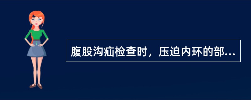 腹股沟疝检查时，压迫内环的部位在A、精索的内前方2cmB、髂前上棘与耻骨结节连线