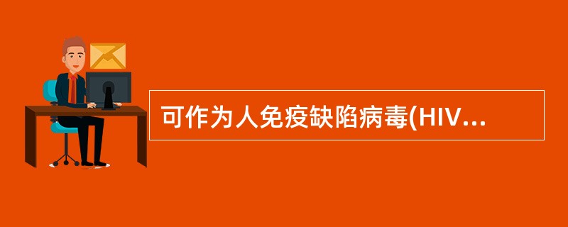 可作为人免疫缺陷病毒(HIV)受体的表面分子是A、CD8B、CD21C、CD4D