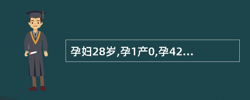 孕妇28岁,孕1产0,孕42周,因过期妊娠引产,经缩宫素静脉滴注,宫口开全已1小