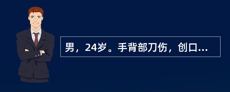 男，24岁。手背部刀伤，创口出血不止。现场急救处理最简便而有效的止血方法是A、前