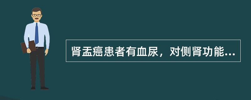 肾盂癌患者有血尿，对侧肾功能正常，首选的治疗方法是A、肾切除B、肾盂肿瘤切除C、