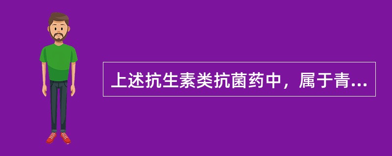 上述抗生素类抗菌药中，属于青霉烷砜类抗菌药的是 A．阿莫西林 B．头孢克洛 C．