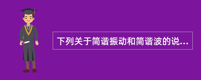 下列关于简谐振动和简谐波的说法,正确的是