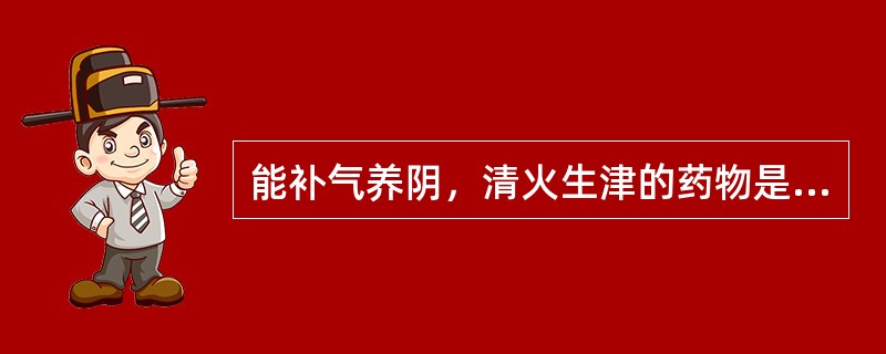 能补气养阴，清火生津的药物是A、黄芪B、西洋参C、大枣D、蜂蜜E、白术