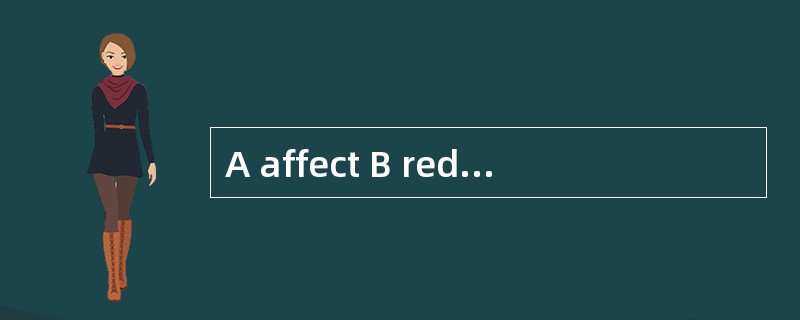 A affect B reduce C chock D reflect