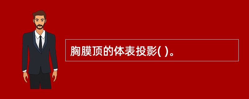 胸膜顶的体表投影( )。