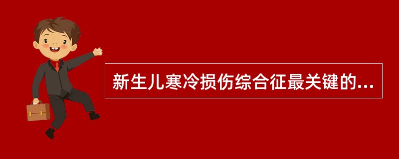 新生儿寒冷损伤综合征最关键的护理措施是( )A、复温B、合理喂养C、预防感染D、