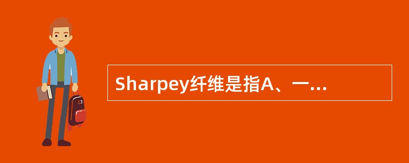 Sharpey纤维是指A、一端埋在牙槽骨，一端埋入牙龈B、一端埋在牙槽骨，一端埋