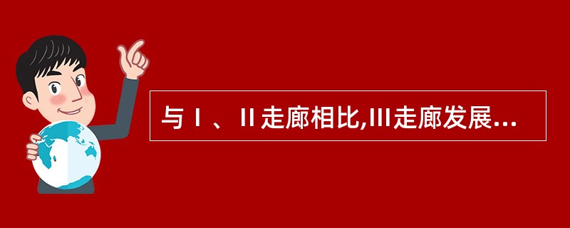 与Ⅰ、Ⅱ走廊相比,Ⅲ走廊发展的有利条件是