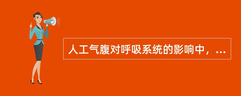 人工气腹对呼吸系统的影响中，正确的是A、肺泡无效腔量减少B、功能余气量减少C、气