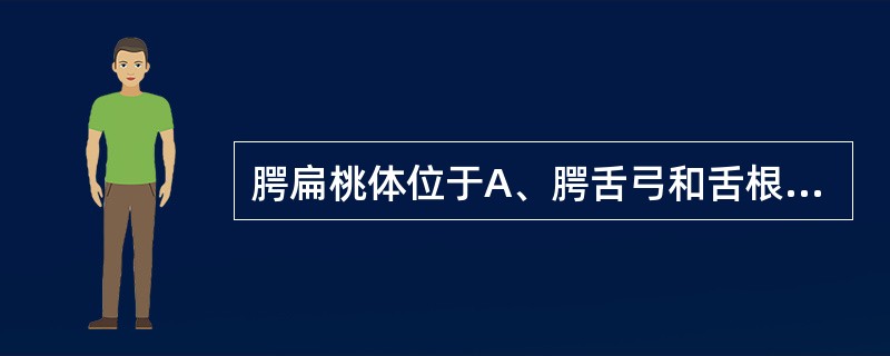 腭扁桃体位于A、腭舌弓和舌根之间B、腭舌弓和腭咽弓之间C、腭咽弓和咽侧索之间D、