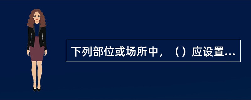 下列部位或场所中，（）应设置消防应急照明灯。