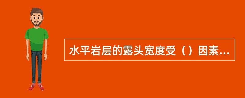 水平岩层的露头宽度受（）因素控制。