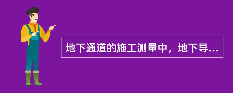 地下通道的施工测量中，地下导线为（）。