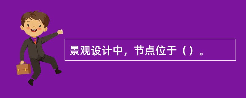 景观设计中，节点位于（）。