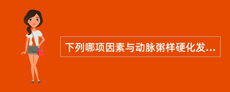 下列哪项因素与动脉粥样硬化发生关系最为密切（）