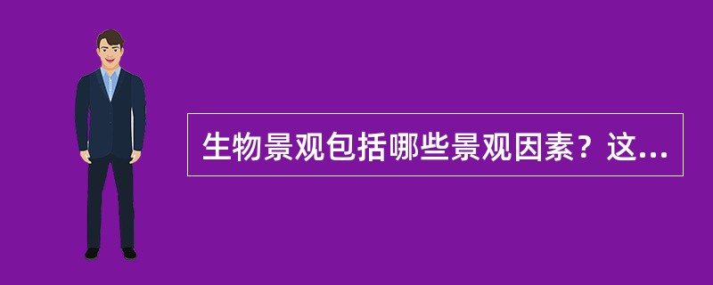 生物景观包括哪些景观因素？这些因素各有什么特点？