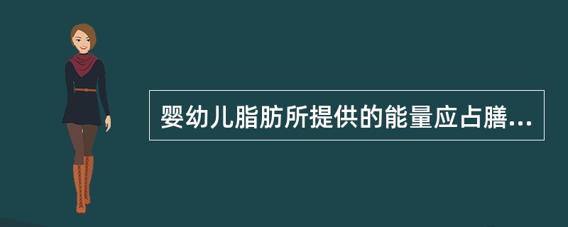 婴幼儿脂肪所提供的能量应占膳食总能量的比例为（）