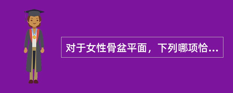 对于女性骨盆平面，下列哪项恰当？（）