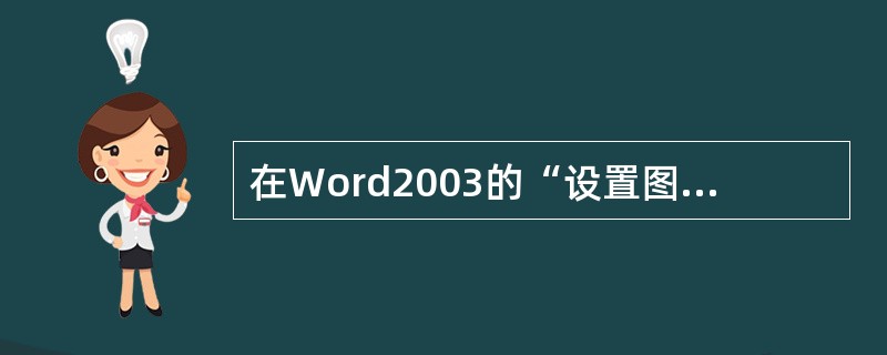 在Word2003的“设置图片格式”对话框中，对文档中的图片可以进行哪些操作？（