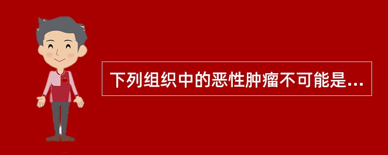 下列组织中的恶性肿瘤不可能是肉瘤的是（）