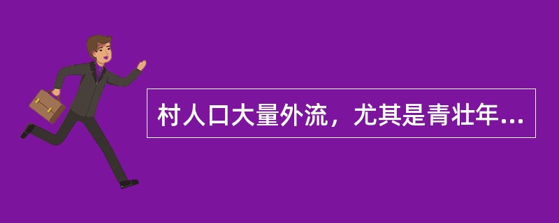 村人口大量外流，尤其是青壮年劳动力大量外流是当前“三农”问题的突出现象。农村人口