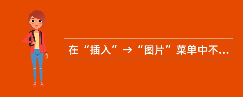 在“插入”→“图片”菜单中不包含（）。