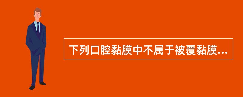 下列口腔黏膜中不属于被覆黏膜的是（）。