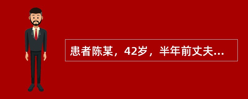 患者陈某，42岁，半年前丈夫因病去世。病人主诉入睡困难，难以维持睡眠，睡眠质量差