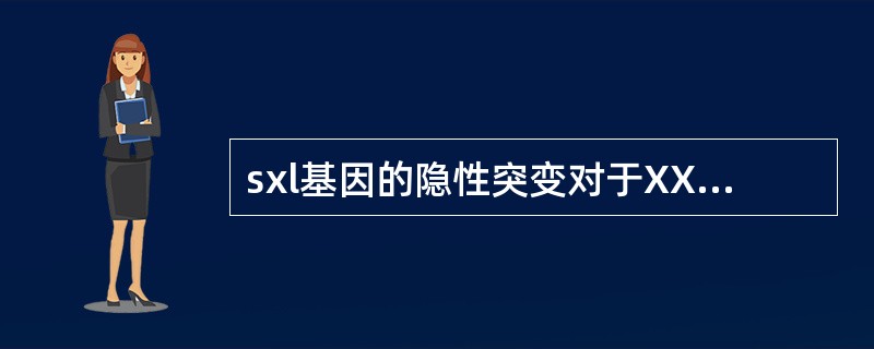 sxl基因的隐性突变对于XX雌性果蝇个体是致死的，因为（）。