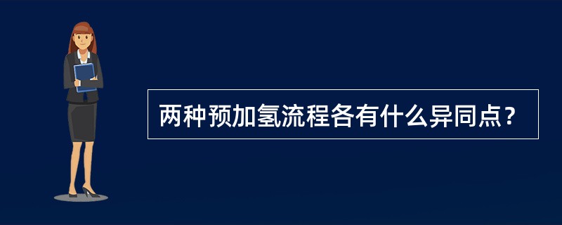 两种预加氢流程各有什么异同点？