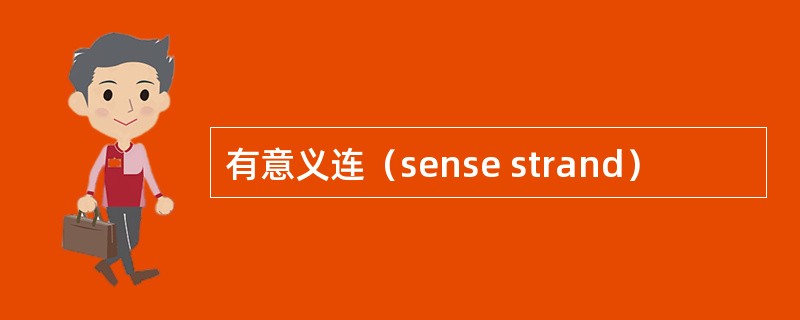 有意义连（sense strand）