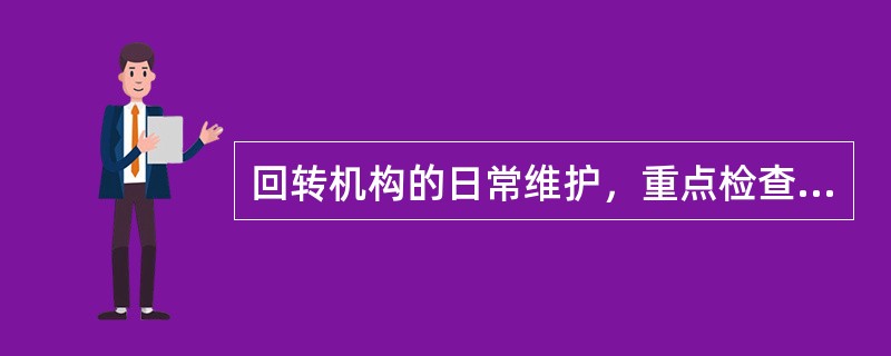 回转机构的日常维护，重点检查哪些部位？