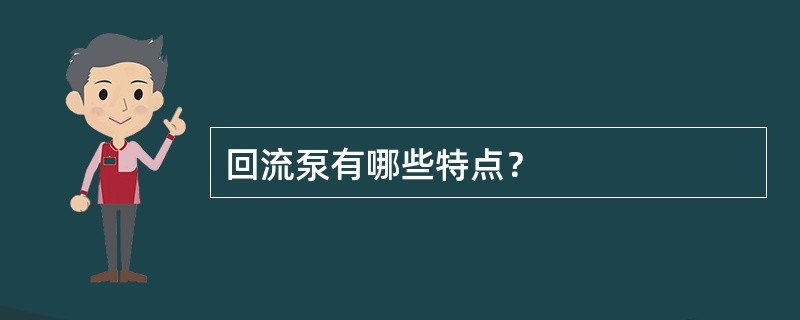 回流泵有哪些特点？