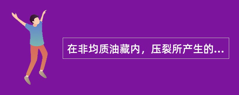 在非均质油藏内，压裂所产生的裂缝能沟通远处的透镜体或天然裂缝，使油气源和能量得到