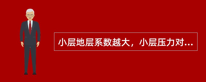 小层地层系数越大，小层压力对全井平均压力的影响（），因此油井地层压力往往反映的是