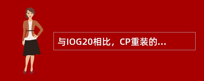 与IOG20相比，CP重装的时间APG40比IOG20快10倍