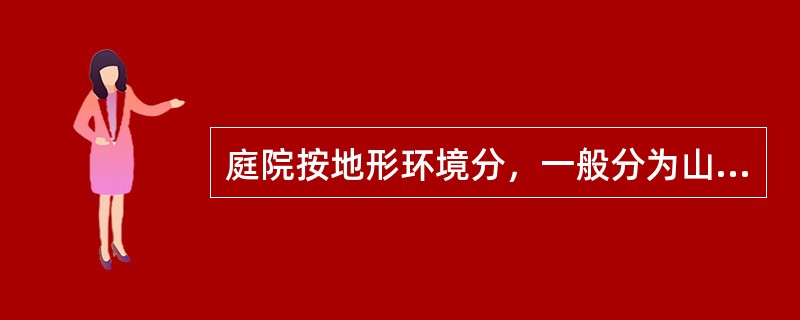 庭院按地形环境分，一般分为山庭、水庭、水石庭和（）