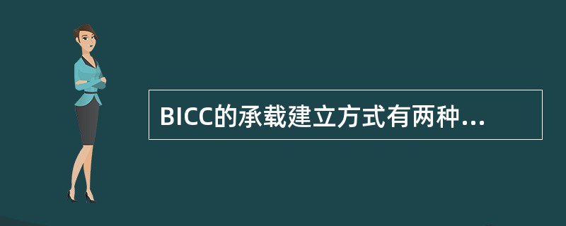 BICC的承载建立方式有两种，分别是：前向承载建立方式和后向承载建立方式.