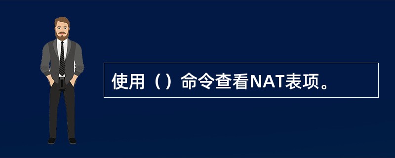 使用（）命令查看NAT表项。