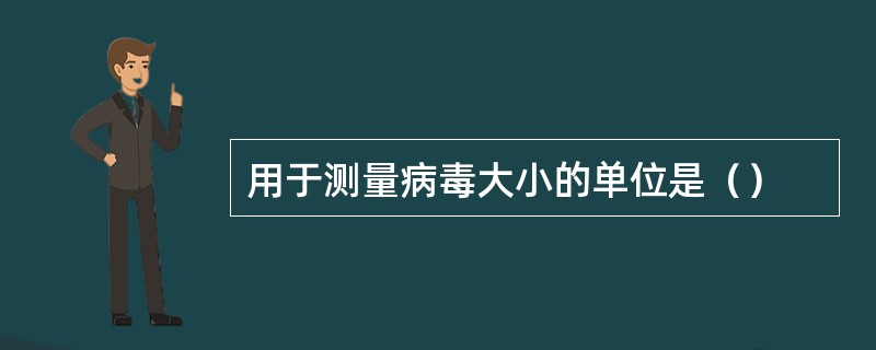 用于测量病毒大小的单位是（）