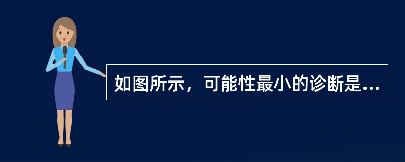 如图所示，可能性最小的诊断是（）