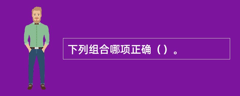 下列组合哪项正确（）。